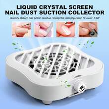 LIMEGIRL Colector de polvo de uñas, mini aspiradora de polvo de uñas recargable por USB, colector de succión de polvo portátil con 10 filtros para uñas acrílicas, extractor de polvo potente de bajo ruido, esmalte de gel & arte de uñas - Multicolor - Ver 2