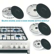 4PCS SABAF Gas Burner Caps, Stylish Black Stove Burner Covers, Durable Easy To Clean Gas Cooktop Burner Covers For Home Kitchen - View 10