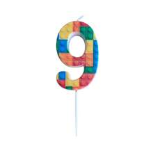 HIBIRTH 1pc Creative Colorful Building Block Candle Cake Decoration Polka Dot 0-9 Candles Birthday Party Celebration Baking Plug-In - View 11