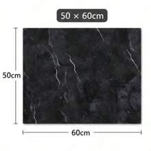 1pc Diatom Mud Dark Black White Marble Stove Top Cover Mat, Anti-Scratch Heatproof Waterproof Multi-Use Pad For Kitchen Laundry Washer Countertop - Multicolor - View 11