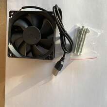 OUYUANSU USB 機殼風扇 路由器機頂盒散熱風扇 12CM 安靜 8CM 散熱風扇 5V 電腦風扇 - 查看 12