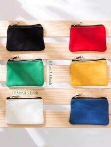 Monedero mini de unicolor, tarjetero, bolso de mano, funda para identificación, disponible en tonos de caramelo multicolor simple para satisfacer diversas necesidades - billetera - Ver 11
