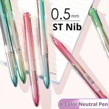 4-Color Ballpoint Pen (Black, Blue, Red, Green), Equipped With High-Quality Pen Tips, Smooth Writing, Perfect For Writing, Marking And Note-Taking, Ideal For Office And Study Use - Laser Version - View 1