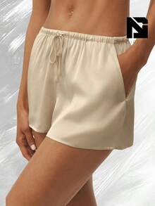 Silk Blend Radiance Short - Sandy Beige - View 1