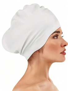 Unisex Extra Large Silicone Swim Cap, Ponytail Friendly Design, Waterproof And Keeps Hair Dry, Suitable For Long Hair, Thick Curly Hair, Braids And Dreadlocks - Multicolor - View 9