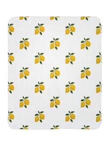 Lema1on Pattern Fce Sherpa Blanket Citrus Fruit Throw - 彩色 - 查看 1