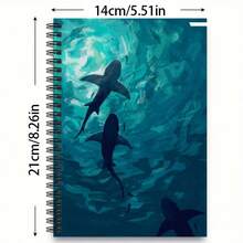 1 Spiral Bound Notebook, Printed With Watercolor Turtle And Hibiscus Flower Pattern, Pink Floral Ocean Style, A5 Lined Pages; Ideal For School/Office Supplies, Also A Great Gift For Marine Life Enthusiasts. - Ocean Series - View 19