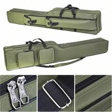 Foldable Fishing Tackle Storage Bag, Available In Multiple Sizes From 80cm To 150cm, Suitable For Fishing, Camping, Hiking, Travel-Specific Fishing Rod Storage Bag. - Double-layer Military Green Improved Banana Bag - View 3