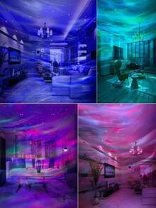 LED Aurora Projection Lamp - Northern Lights Effect, Remote Control Color Changing Light Show, Suitable For Bedroom, Living Room, Office And Party Decoration, Perfect Gift For Teenagers | USB Powered Lighting Decoration Lamp - Multicolor - View 5