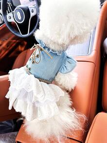 PETCIRCLE 1PC Pet Clothes Small Dog Puppy Cute Sweet Style Fashion Outfit Multi-Layer Ruffle Dress - Multicolor - View 6