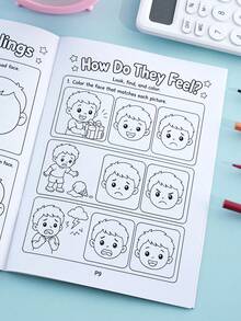 Buku Pengenalan Emosi Anak, Buku Bergambar Ekspresi Emosi Edukatif Pendidikan Awal, Materi Pendukung Kembali ke Sekolah, Buku Bacaan, Hadiah Kecil untuk Guru di Kelas, Meningkatkan Kemampuan Memahami dan Mengekspresikan Emosi - MultiWarna - View 5