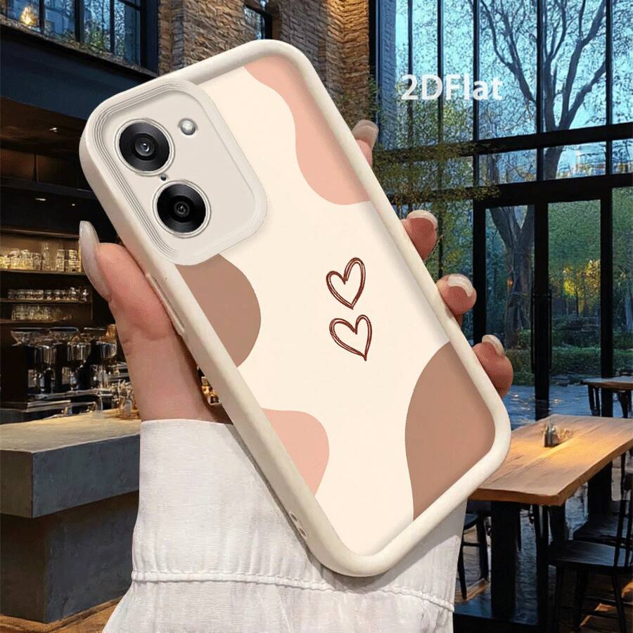 Phone Case: 2D Flat Case With An In-Line Heart Design, Suitable For Nord 2 5G, Nord 2T, Nord 4, Nord CE 5G, Nord CE 2 5G, And Nord CE 5. New "Eye Of Heaven" Ladder Design Phone Case, Classic Black And White, Drop-Proof And Full Coverage - (單色)每包1件 - 查看 1