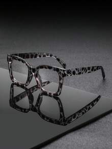1 Pair Men's Plastic Square Minimalist Rivet Glasses, Personalized American College Style Casual Versatile Lightweight Elegant High-End Fashion Eyewear, Suitable For College Lectures, Graduation Defense, Workplace Training - Clear - View 12