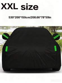Multi-Size Thickened Oxford Cloth Car Cover, Full Coverage Design, Dust-Proof, Sun-Proof, Rain & Snow-Proof, All-Season Universal Car Cover, Suitable For Outdoor Parking, UV-Resistant And Heat-Insulating - Black - View 13