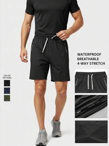 Men's Sports Shorts, Quick-Drying And Breathable, Lightweight And Comfortable, Suitable For Running, Basketball, Soccer, Tennis And Beach Training - Black - View 4