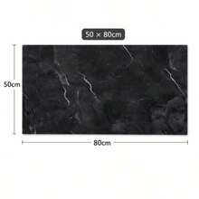 1pc Diatom Mud Dark Black White Marble Stove Top Cover Mat, Anti-Scratch Heatproof Waterproof Multi-Use Pad For Kitchen Laundry Washer Countertop - Multicolor - View 10