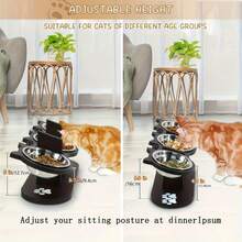 Mangkuk Makan Kucing & Anjing Kayu yang Dapat Diatur Sudutnya 15°, Termasuk 3 Mangkuk Stainless Steel, Desain Anti-Muntah Mengurangi Kelelahan Kumis, Cocok Untuk Kucing, Anjing Kecil, dan Hewan Peliharaan Kecil Lainnya, Penting Untuk Rumah Tangga dengan Banyak Kucing & Hewan Peliharaan - Versi yang ditingkatkan - View 6