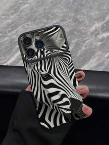 1 pieza Nueva Funda de Teléfono Creativa Personalizada con Patrón de Cebra Textura de Cuero Sintético a Prueba de Golpes Funda Protectora Compatible con IPhone 17/17Pro/17ProMax/16/16Pro/16ProMax/16Plus/15/15Plus/15Pro/15ProMax/14/14Plus/14Pro/14ProMax/13/13Pro/13ProMax/12/12Pro/12ProMax/11/11ProMax, Anti-Choque Anti-Colisión Funda Protectora Suave - Multicolor - Ver 3