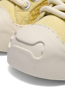 Q-AND Yellow Thick Sole Fun Round Toe Flat Sports Casual Skate Shoes Women 2026 New Versatile Y2K Outfit Original Design Unique Sports Skateboard Shoes Unisex With Detachable Pendant, Daily Sports Holiday Gift First Choice - Pineapple Yellow - View 5