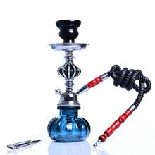 Arabic Hookah Factory, Single-Tube Hookah With Small Glass Container - Black - View 2