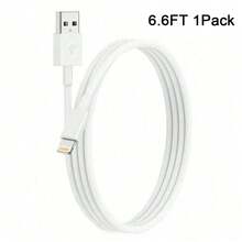 6.6FT/200cm High-Efficiency Data Transfer Fast Charging Cable Compatible With IPhone 14 Pro Max/14 Pro/14 Plus/14/13/12/11/XS/XR/8/7/6/ Series - White - View 9