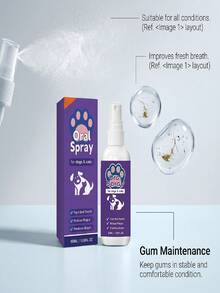 Pet Oral Care Spray, Best-Selling, Gentle Care For Pet Oral Freshness And Comfort, Fresh Breath, Daily Care, Oral Spray, 0 Distance For Cat And Dog Lovers, Natural Ingredients For Teeth Cleaning And Odor Prevention, Gentle Formula, No Rinsing Required, For Licking, Convenient And Quick, Say Goodbye To Brushing Difficulties - Violet Purple - View 8