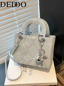 Dedoo Niche 高端 Dafei 女款包 2026 時尚輕奢熱銷新款刺繡包，手提包、單肩包與斜挎包，適用於度假、旅行、通勤、禮物、派對、新娘包 - 藍色 - 查看 3