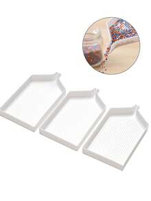 Plastic Bead Sorting Tray - Diamond Rhinestone Tray For DIY Art Crafts, Nail Art Dot Tools, Craft Supplies - A - View 1