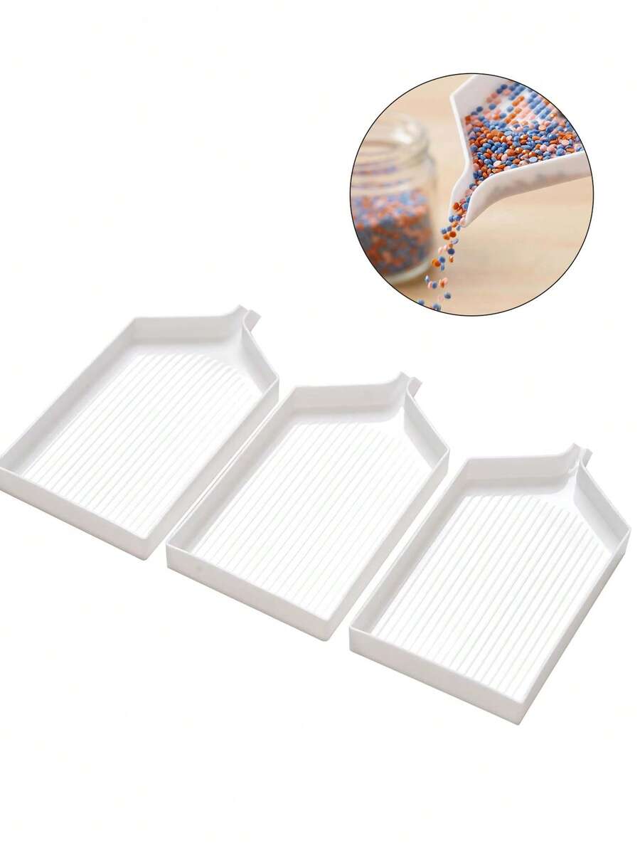 Plastic Bead Sorting Tray - Diamond Rhinestone Tray For DIY Art Crafts, Nail Art Dot Tools, Craft Supplies - A - View 1