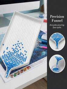 Plastic Bead Sorting Tray - Diamond Rhinestone Tray For DIY Art Crafts, Nail Art Dot Tools, Craft Supplies - A - View 2