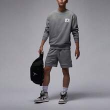 Jordan Essentials Solid Straight Casual Shorts Carbon-Grey Bottoms Men - Multicolor - View 4
