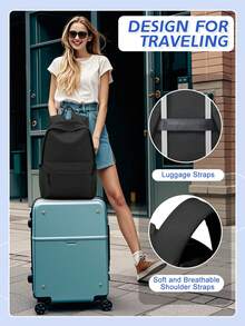 Multi-Pocket Casual Backpack Unisex, Waterproof Durable Work School Travel Backpack, Laptop Compatible, Lightweight Breathable Back Design, Adjustable Shoulder Straps, Suitable For School, Work, Travel And Daily Commute, Randomly Distributed New And Old Versions - Multicolor - View 9