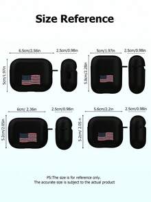 美國國旗黑色耳機保護套，相容 iPhone 第4代/第3代/第2代 - 耳機保護殼 - 黑色 - 查看 5
