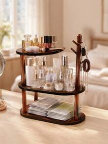 1pc Desktop Storage Rack, Skincare And Cosmetic Organizer, Kitchen Cup Holder, Coffee Mug Storage Rack, Suitable For Living Room, Kitchen, Bedroom, Can Store Jewelry, Cosmetics, Spices And Tableware - Multicolor - View 8