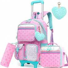Girls' Rolling Backpack - Cute Carry-On Bag With Crossbody Bag And Pencil Case, Suitable For Elementary Students - 14+ Girls' Travel Luggage - Children's Rolling Bags - View 13