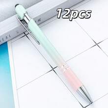1/5/8/12支客製化二合一可伸縮觸控筆，金屬觸控頭，1.0mm黑色墨水，適用於辦公與學校用品，書寫筆，廣告活動客製化促銷筆 - 彩色 - 查看 16