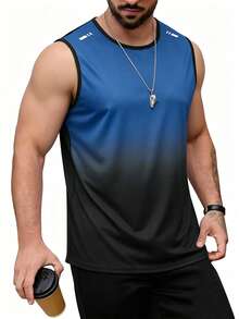 3 buah Tank Top Kasual Olahraga Musim Panas Pria, Cepat Kering - MultiWarna - View 9