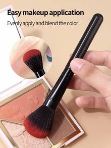 2 PIEZAS Brochas Profesionales Esponjosas para Rubor,Color Construible&Difuminable,Perfecto para el Maquillaje Diario,Ligero&Cómodo de Usar - Negro - Ver 7