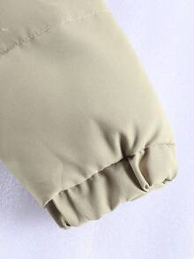 Mantel Musim Dingin Kasual Patchwork Berlapis untuk Anak Laki-Laki - Khaki - View 4
