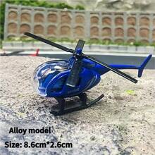 Best-Selling Realistic Alloy Helicopter Model, Multiple Colors Available, Q-Version Miniature Metal Helicopter Toy, Desktop Ornament, Suitable For Office And Home Decor, Aircraft Model - Multicolor - View 6