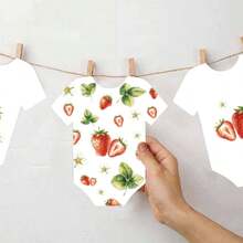 Baby Paper Banner, Strawberry Theme Banner - Strawberry Theme Baby Shower Decoration Shaped Card Set, Includes Clips And Twine, Suitable For Gender Reveal Party, Baby Shower, Birthday Party Decoration - Multicolor Strawberry Banner - View 4