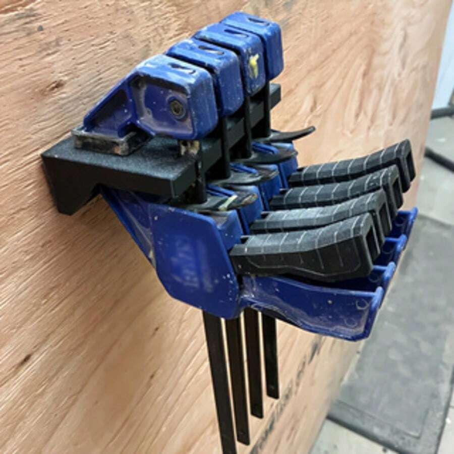 1pc Quick Clamp, Wall-Mounted Clamp, Essential For DIY Home Decor, 3D Printed, Workshop/Garage/Home Studio Organization Tool, Storage Rack, Space-Saving, Without Screws - 1PC - View 1