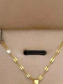1pc Cartoon Cute Hollow Pendant Necklace - Gold - View 1