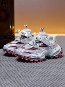 1 Pair New Baby Sports Shoes, Spring/Autumn Fashion, Soft Sole, Anti-Slip, Breathable, Casual Running Shoes For Boys And Girls - Grey - View 2