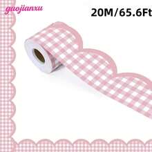 1 Gulungan 5m/16.4ft Pita Pinggir Papan Buletin Kotak-kotak Merah Muda, Pita Dekoratif Perekat untuk Papan Tulis Kelas, Sekolah, Rumah dan Dekorasi Dinding Kantor - stiker - View 11