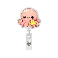 1pc Octopus Retractable Badge Reel Clip For Doctor Nurse ID Card Anti-Loss - Multicolor - View 11