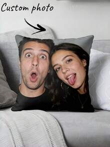 1pc Customized Photo Printed Soft Pillowcase, Personalized Photo Background Color Decorative Throw Pillow Cover, Suitable For Christmas, Valentine's Day, Father's Day, Mother's Day, Wedding, Holidays, Couple Room Decor, Custom Pillowcase, Gift For Loved Ones, No Pillow Insert, , Breathable, Lightweight, Washable, Cute, Warm, Soft, Comfortable, Minimalist, Customized, Personalized, Unique, Him, Her, Boyfriend, Girlfriend, Dad, Mom, Family, Friends, Bed, Car, Bedroom, Tea Room, Living Room, Sofa - Multicolor - View 13