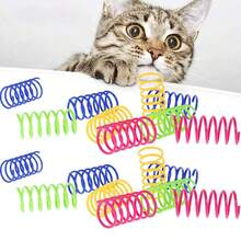 Cat Spring Toy, Cat Toy, Suitable For All Cats, Plastic Colorful Spring Coil For Indoor And Outdoor Use - Multicolor - View 5