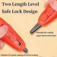 1/3/10pcs Safety Box Opener, Cute Carrot Shape Compact Box Cutter, Envelope & Carton Cutter, Portable Mini Utility Knife For Office & Crafts, Ideal For Opening Christmas Gift Wrapping Packages, Art & Office Stationery Essential - Box Opener - View 6