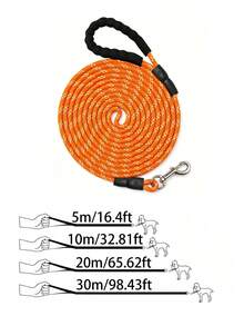 Extra Long Reflective Nylon Dog Leash Anti-Breakage Non-Slip Handle 360° Tangle-Free Swivel Clip Suitable For Outdoor Walking Recall Training Small And Medium Dogs - Multicolor - View 3